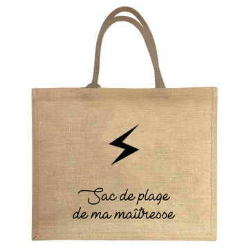 Sac cabas Cadeau Maîtresse personnalisé Toile de jute